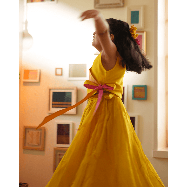 Love The World Today Basant Lehenga Choli - Yellow