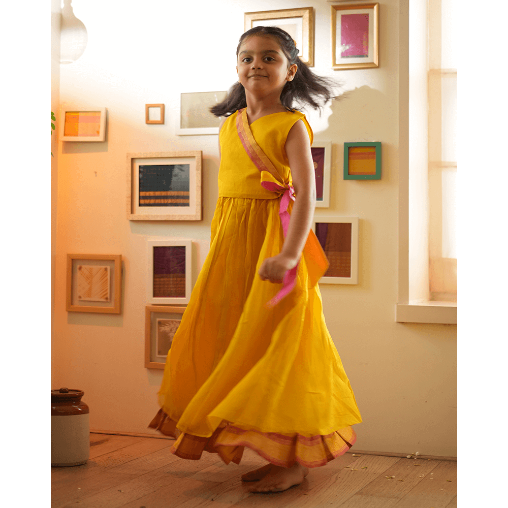 Love The World Today Basant Lehenga Choli - Yellow