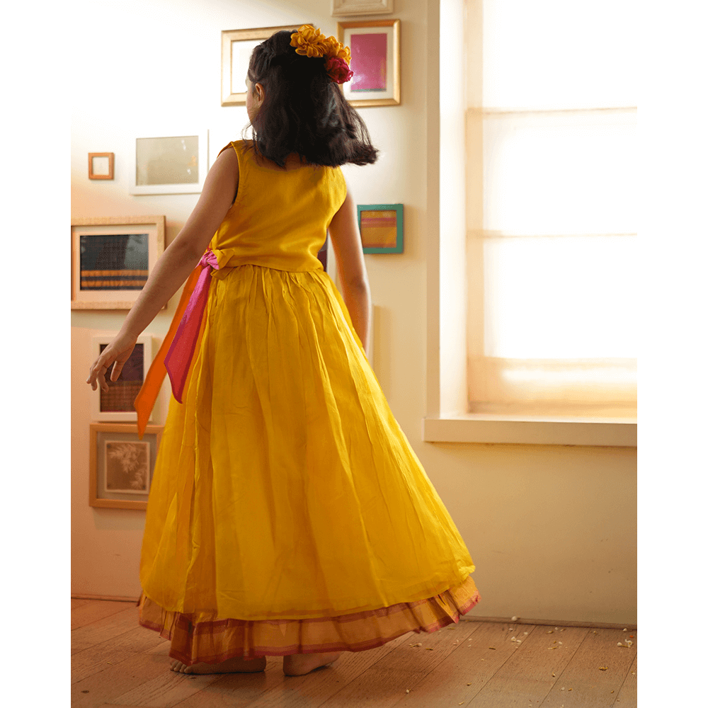 Love The World Today Basant Lehenga Choli - Yellow