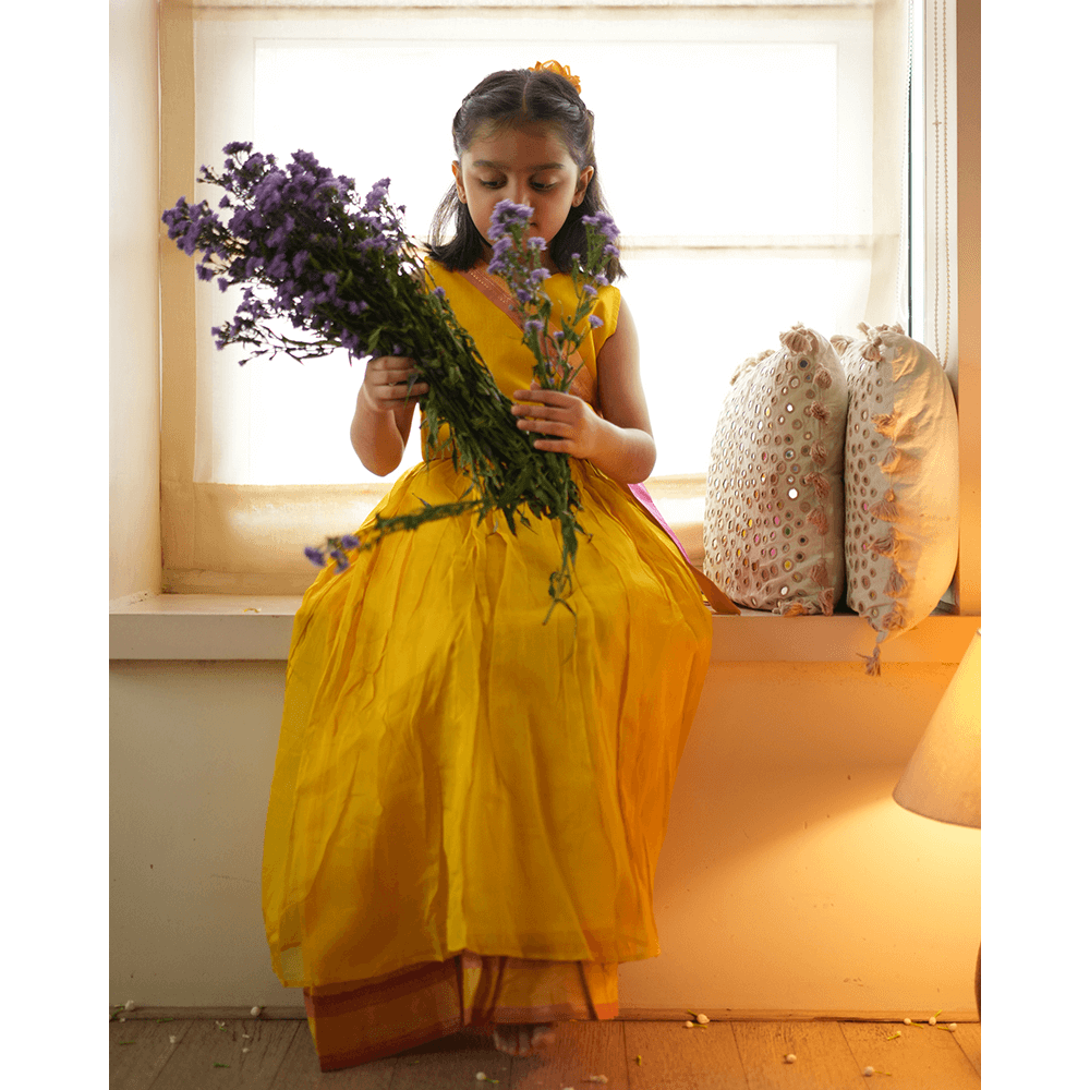 Love The World Today Basant Lehenga Choli - Yellow
