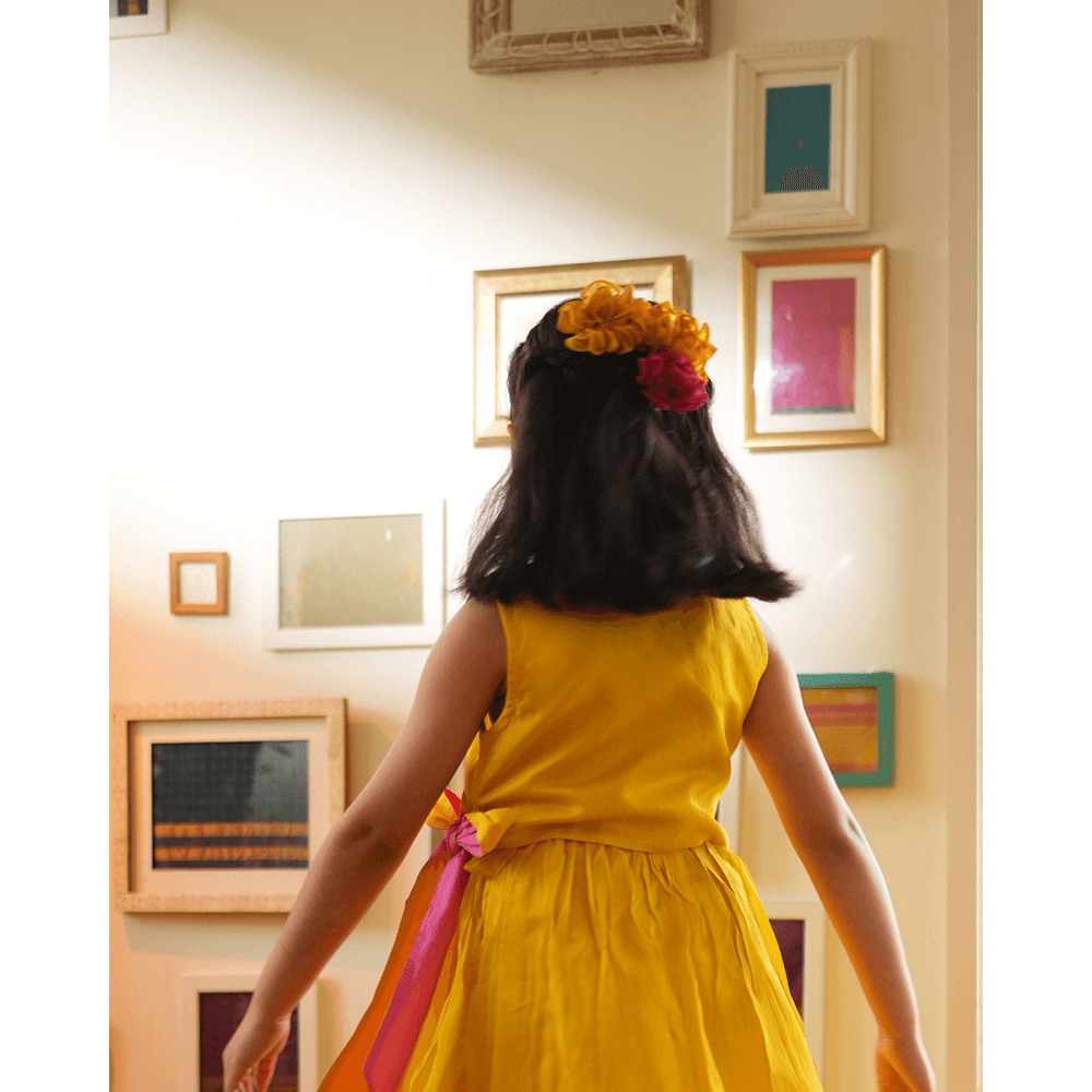 Love The World Today Basant Lehenga Choli - Yellow