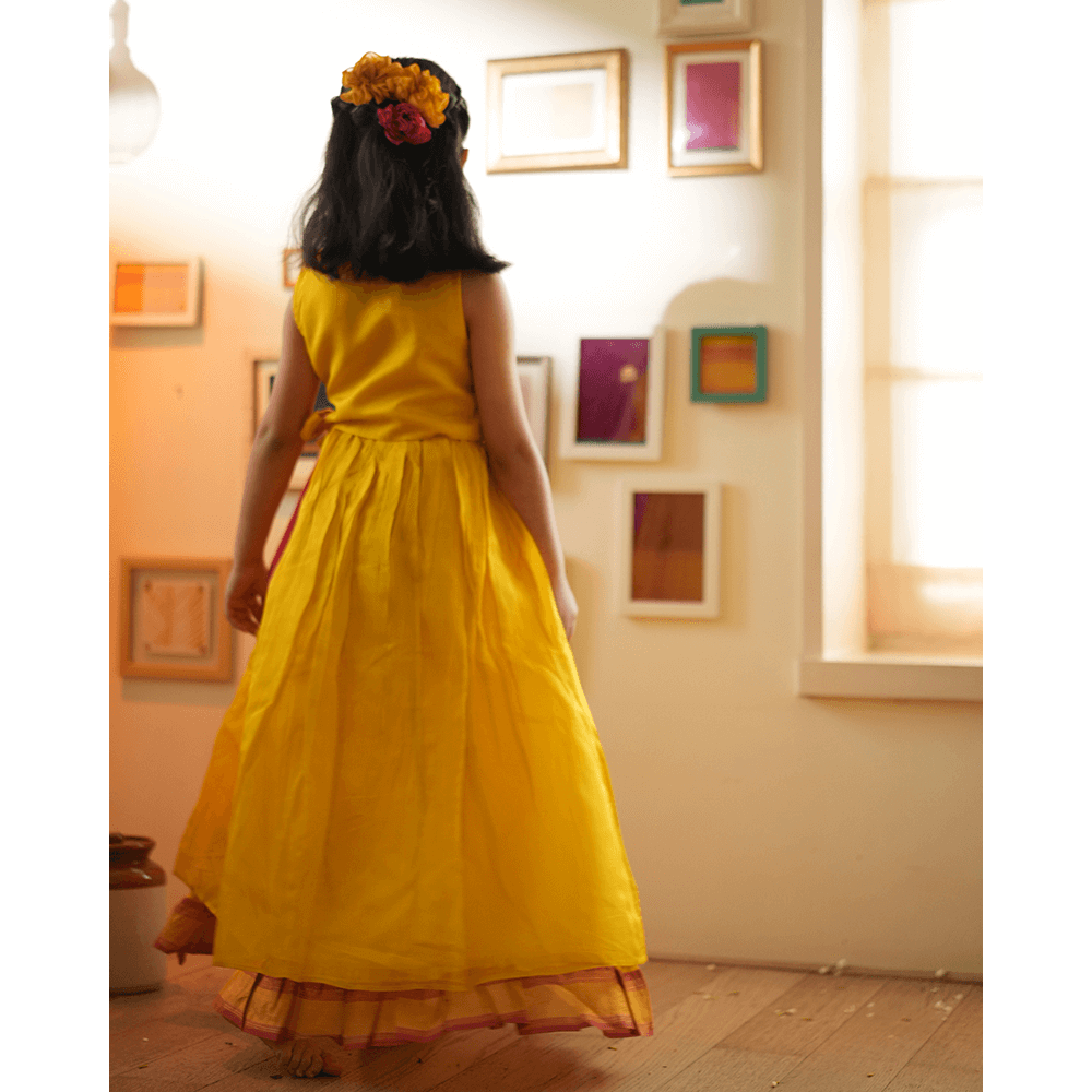 Love The World Today Basant Lehenga Choli - Yellow