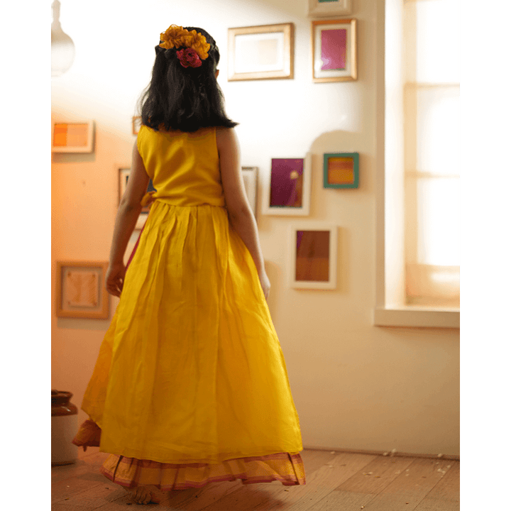 Love The World Today Basant Lehenga Choli - Yellow