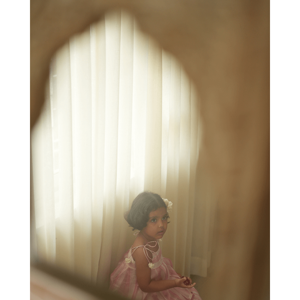 Love The World Today Kamal Lehenga Set - Baby Pink Stripes