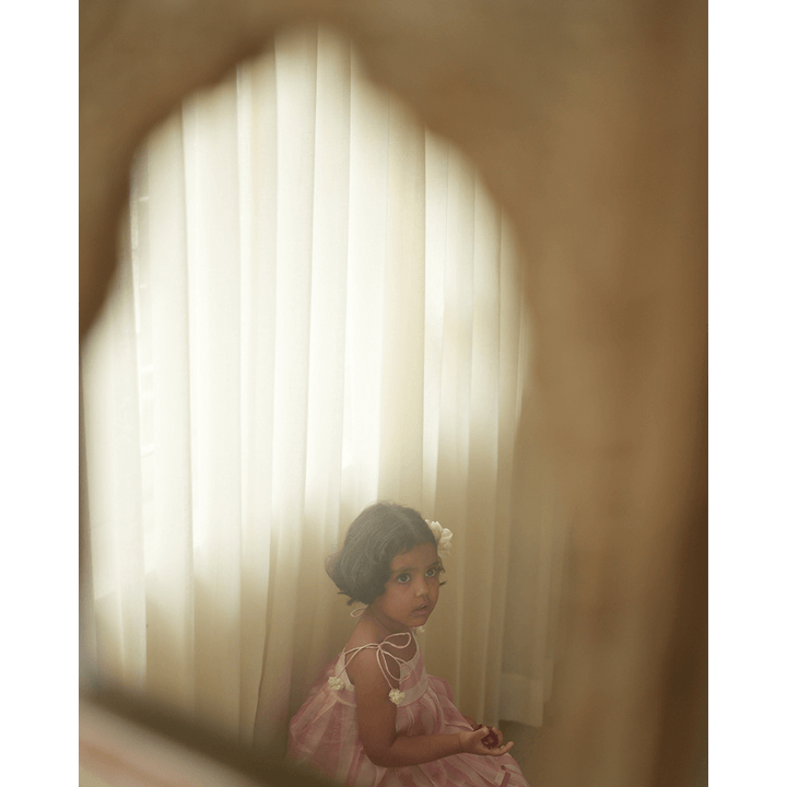 Love The World Today Kamal Lehenga Set - Baby Pink Stripes