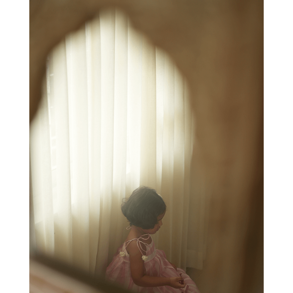 Love The World Today Kamal Lehenga Set - Baby Pink Stripes