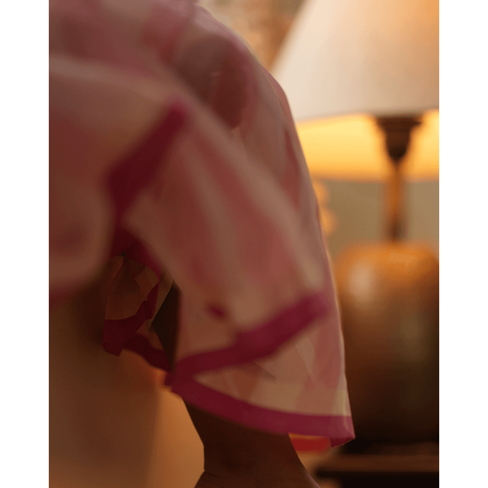 Love The World Today Kamal Lehenga Set - Baby Pink Stripes
