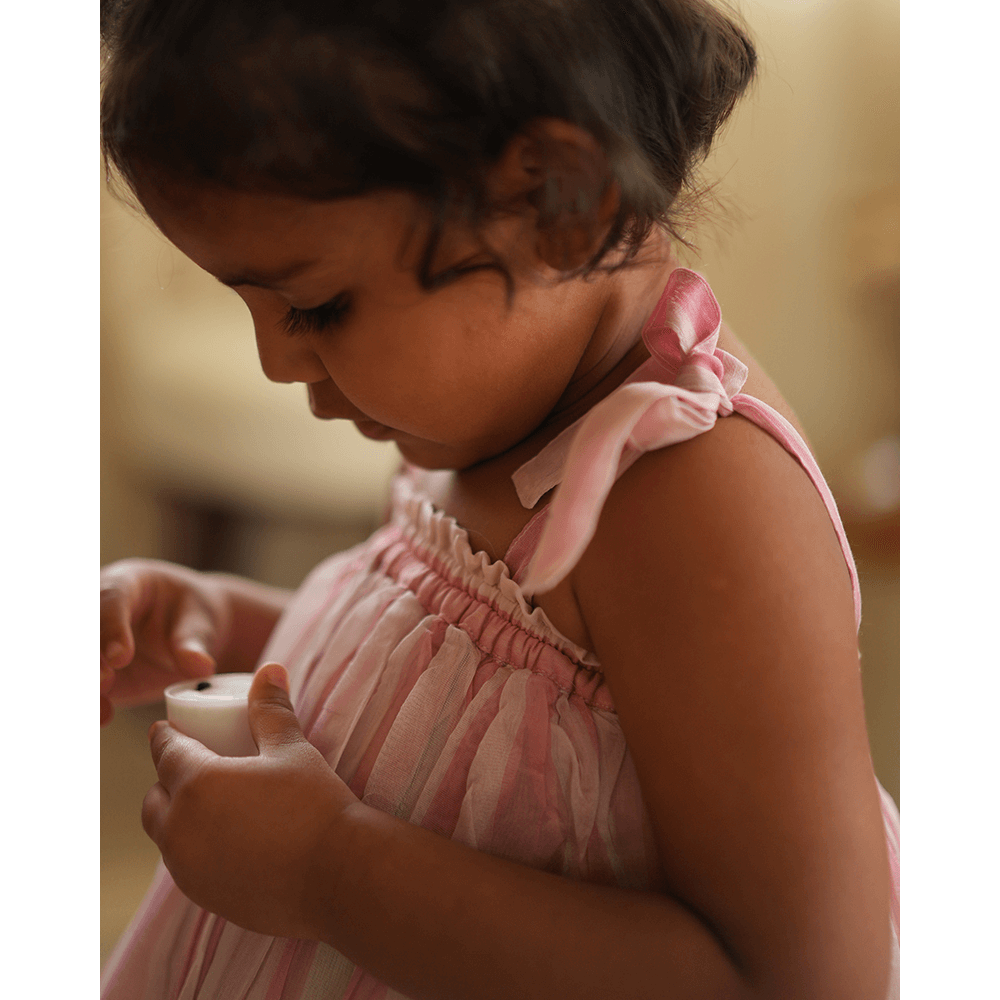 Love The World Today Kamal Lehenga Set - Baby Pink Stripes