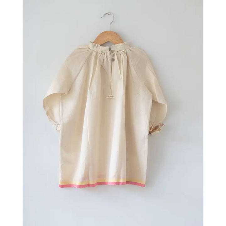 Love The World Today Cloud Kiss Kora Gathered Dress - Off White