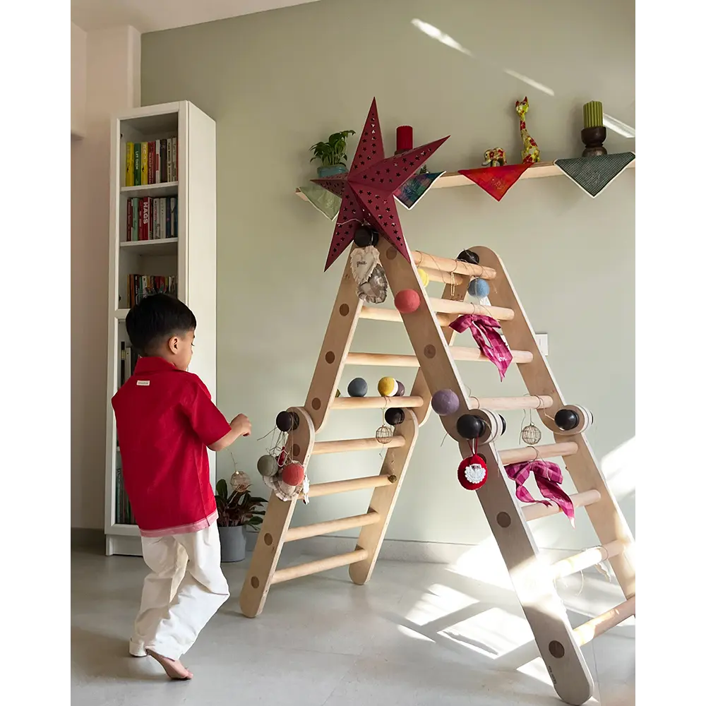 Love The World Today Boogie Red Boys Handwoven Cotton Shirt
