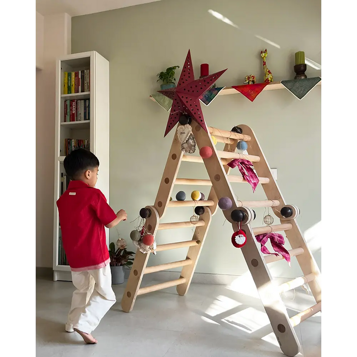 Love The World Today Boogie Red Boys Handwoven Cotton Shirt