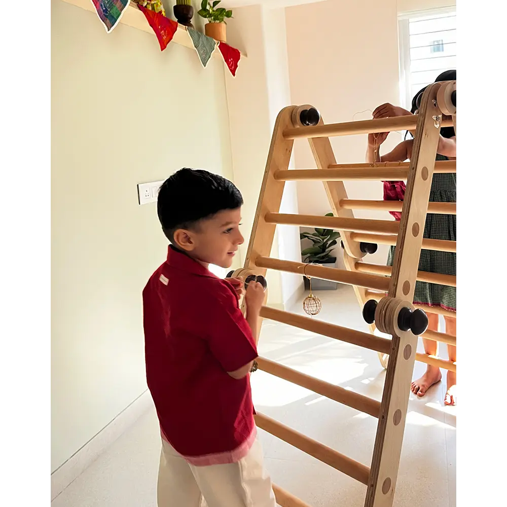 Love The World Today Boogie Red Boys Handwoven Cotton Shirt