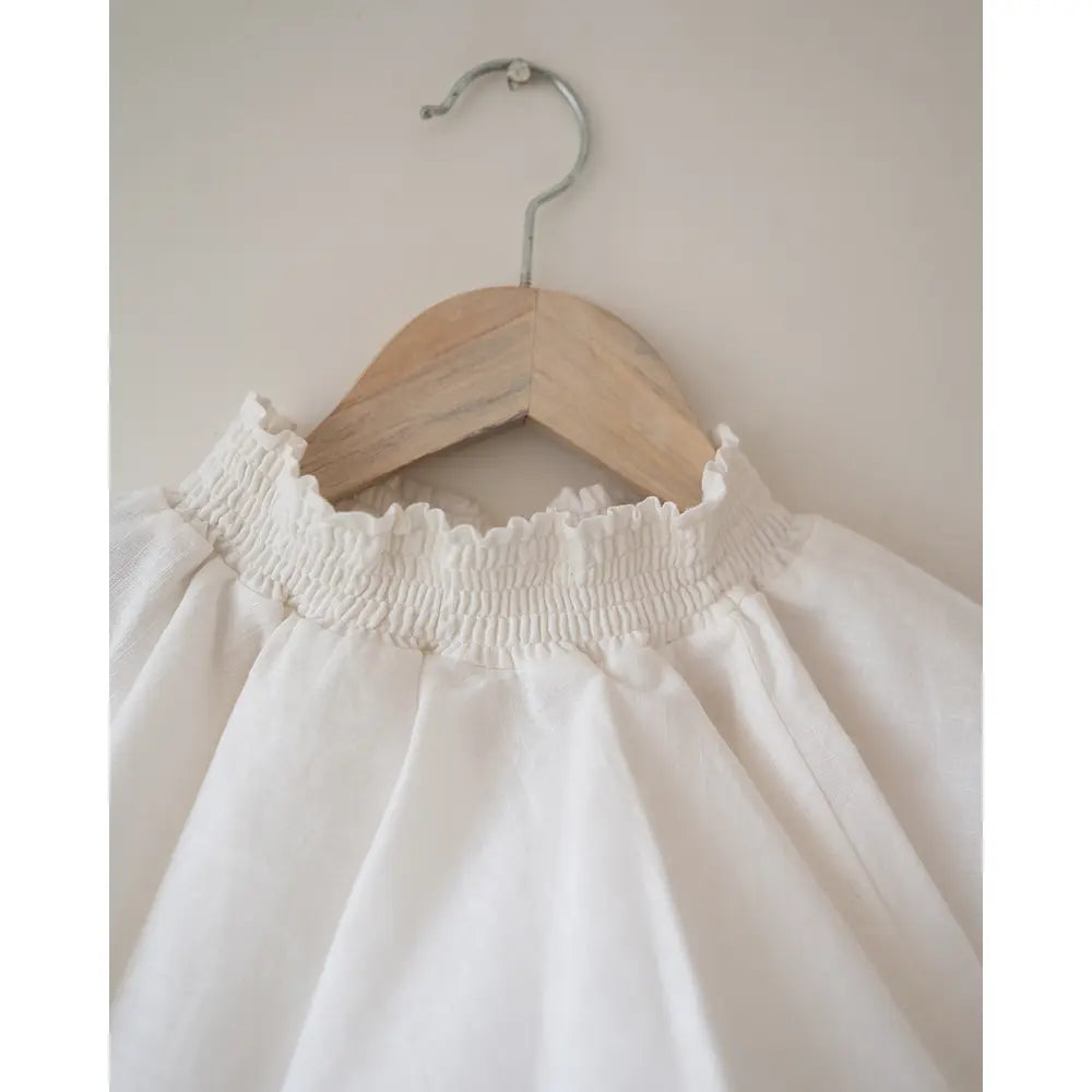 Love The World Today Round And Round White Slub Twirl Skirt - Off White
