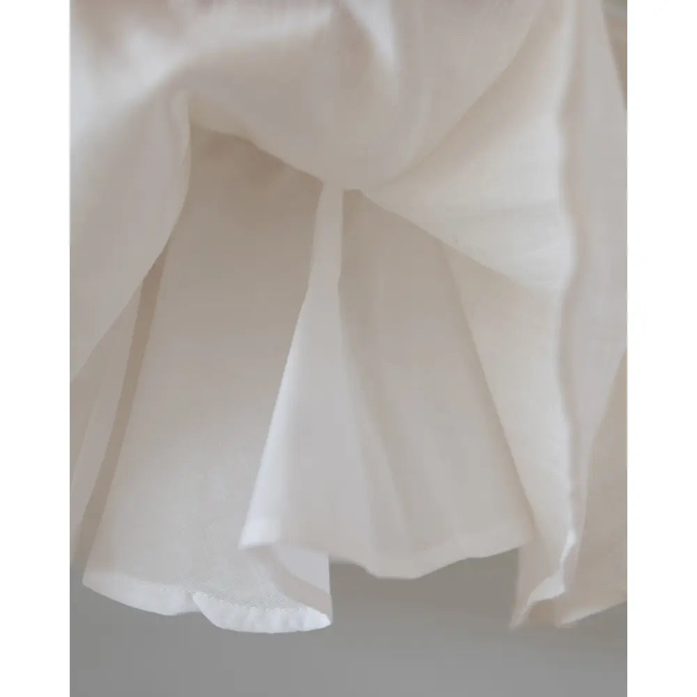 Love The World Today Round And Round White Slub Twirl Skirt - Off White