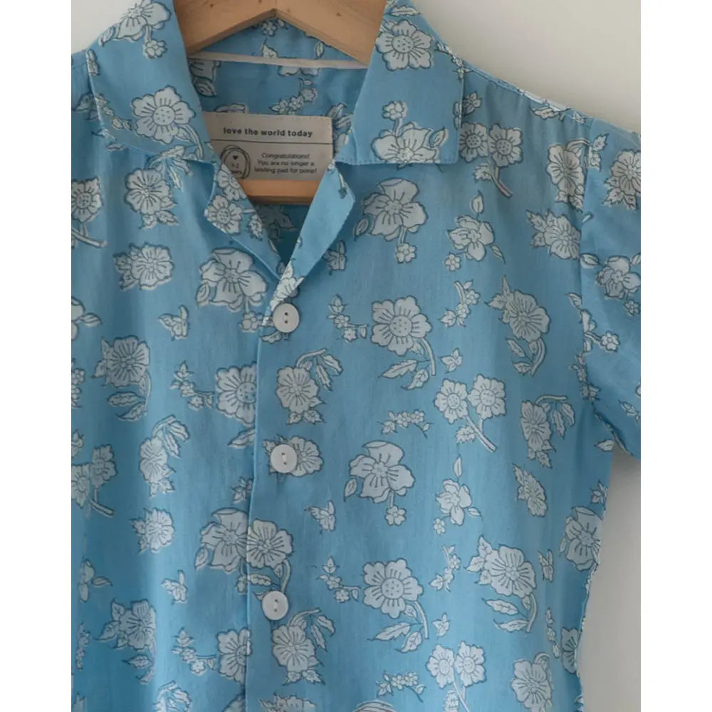 Love The World Today Boogie Co-Ord Set For Boys In Powder Blue