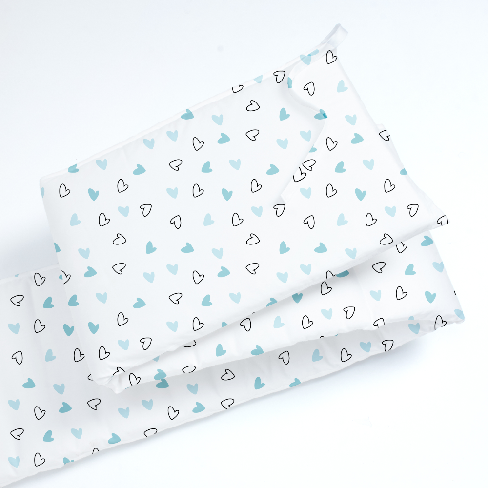Twill Blue Hearts