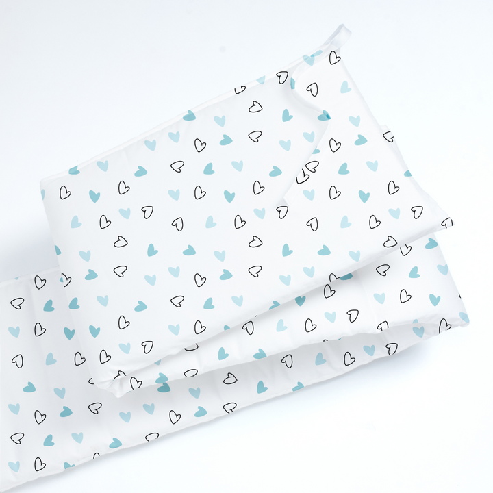 Twill Blue Hearts