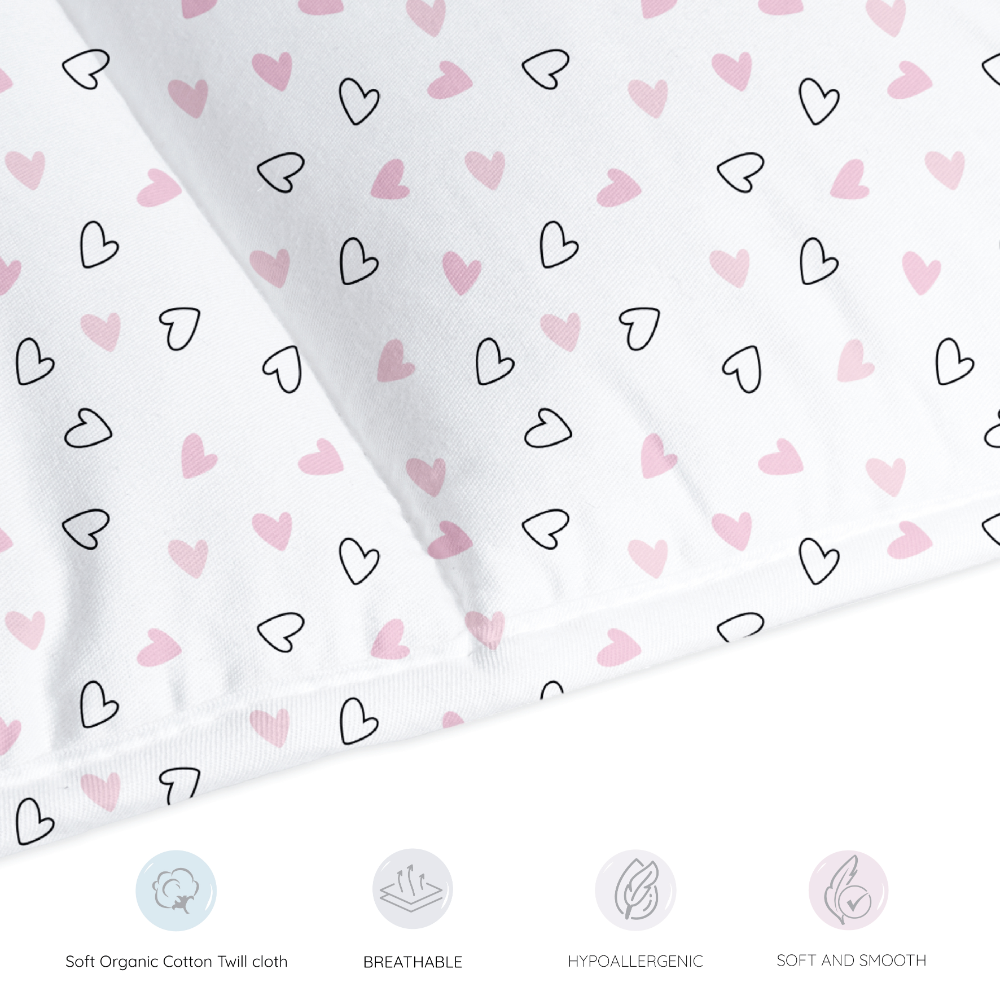 Twill Pink Hearts