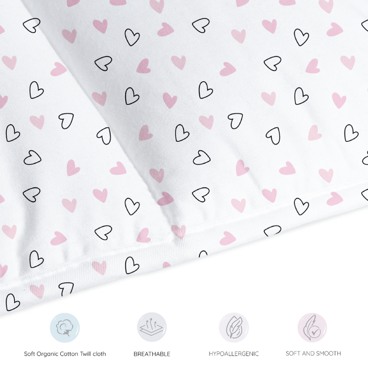 Twill Pink Hearts
