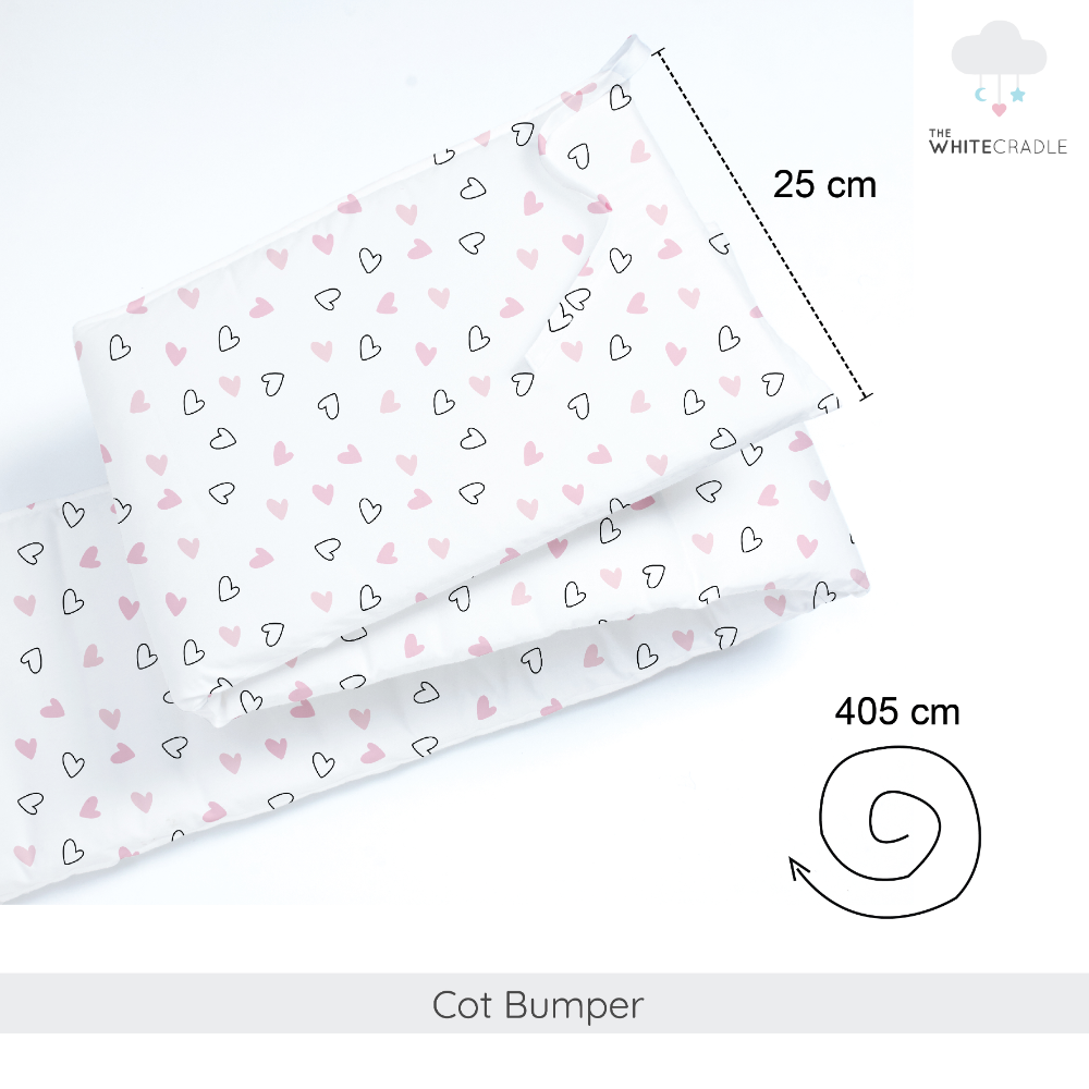 The White Cradle Baby Safe Cot Bumper Pad