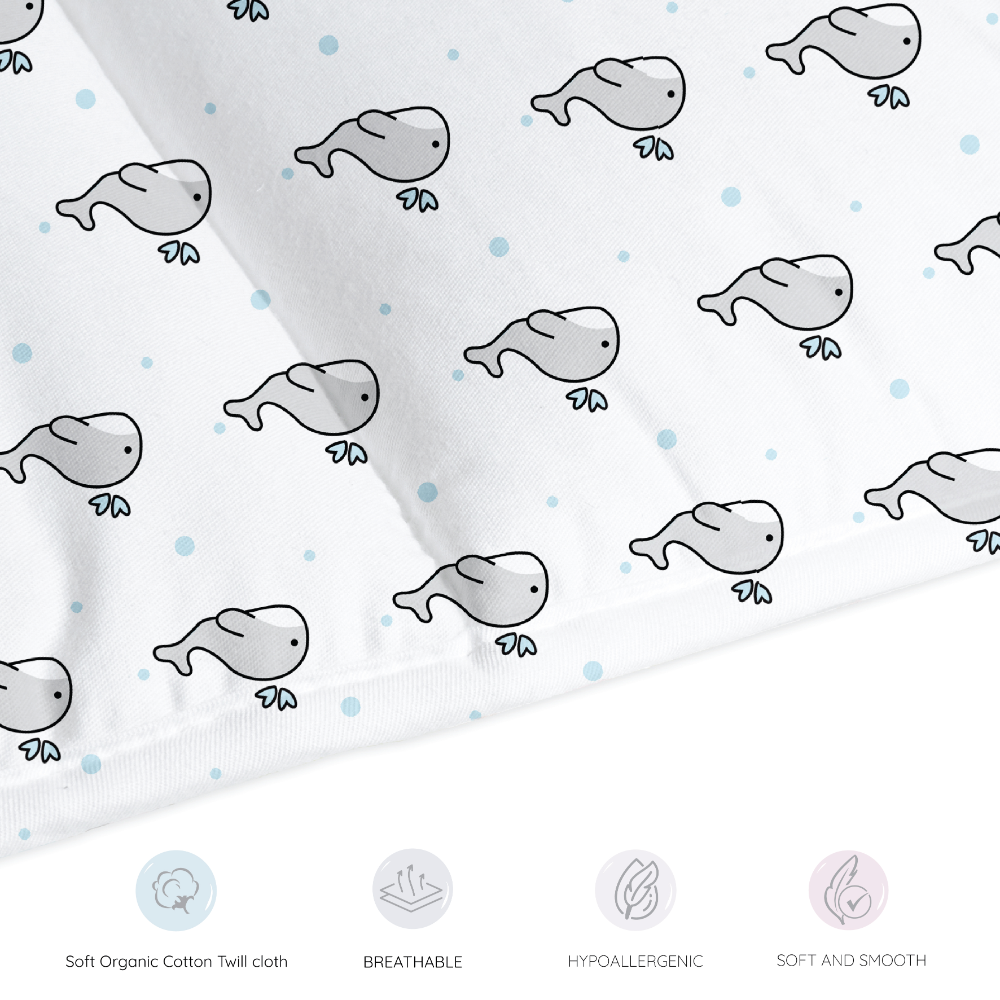 Grey Whale with Blue Dots