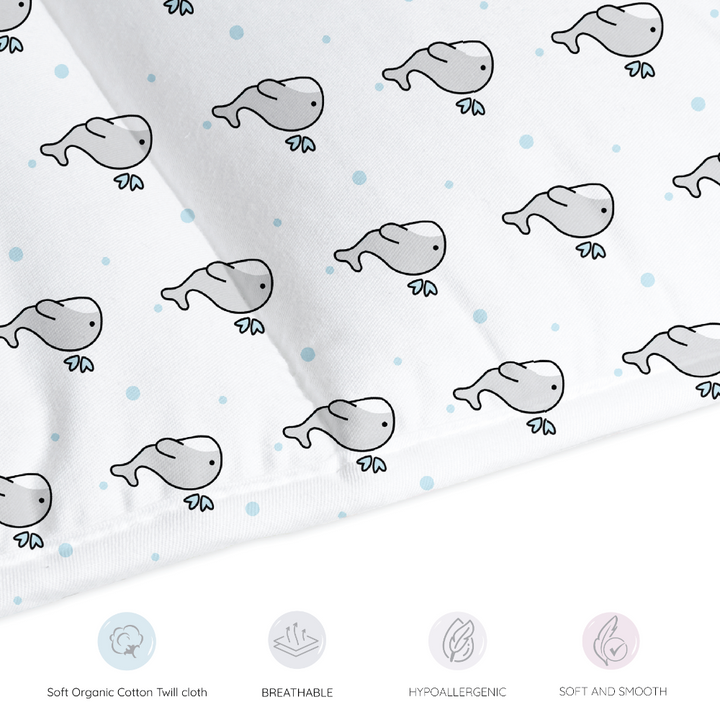 Grey Whale with Blue Dots