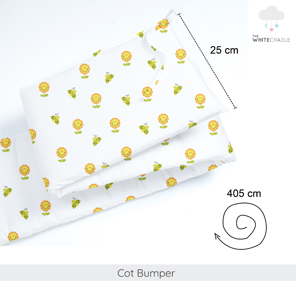 The White Cradle Baby Safe Cot Bumper Pad