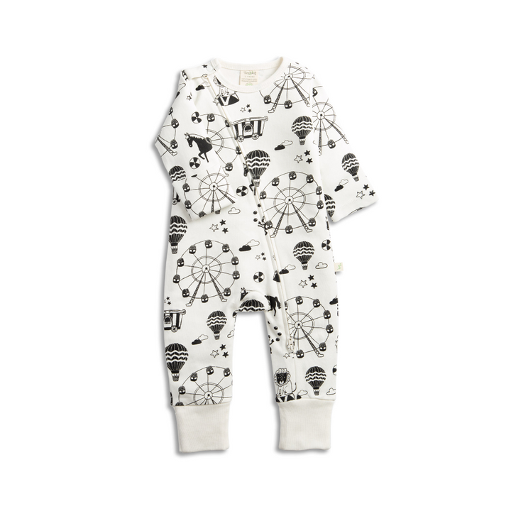 Tiny Twig Long Sleeve Zipsuit - Printed