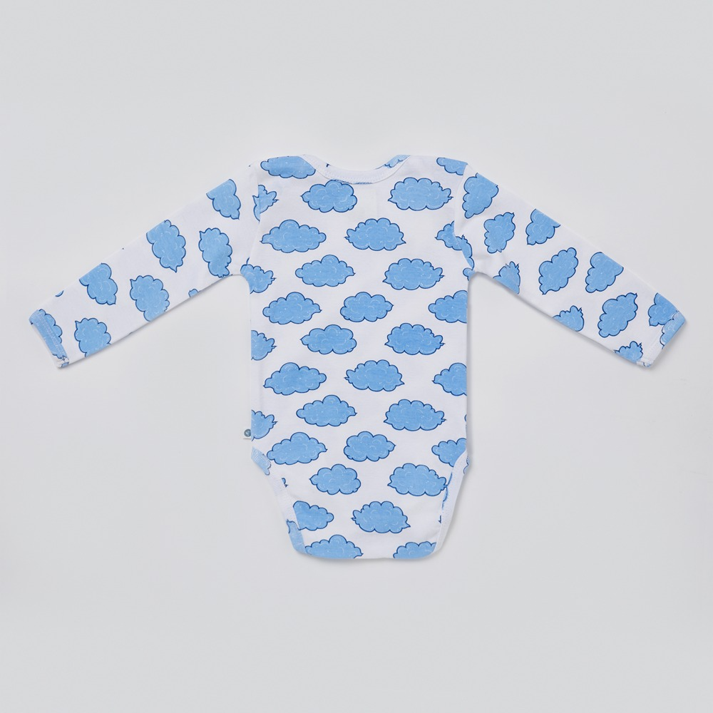 Cotton Bug Full Sleeves Romper - Set of 3 - Cloud