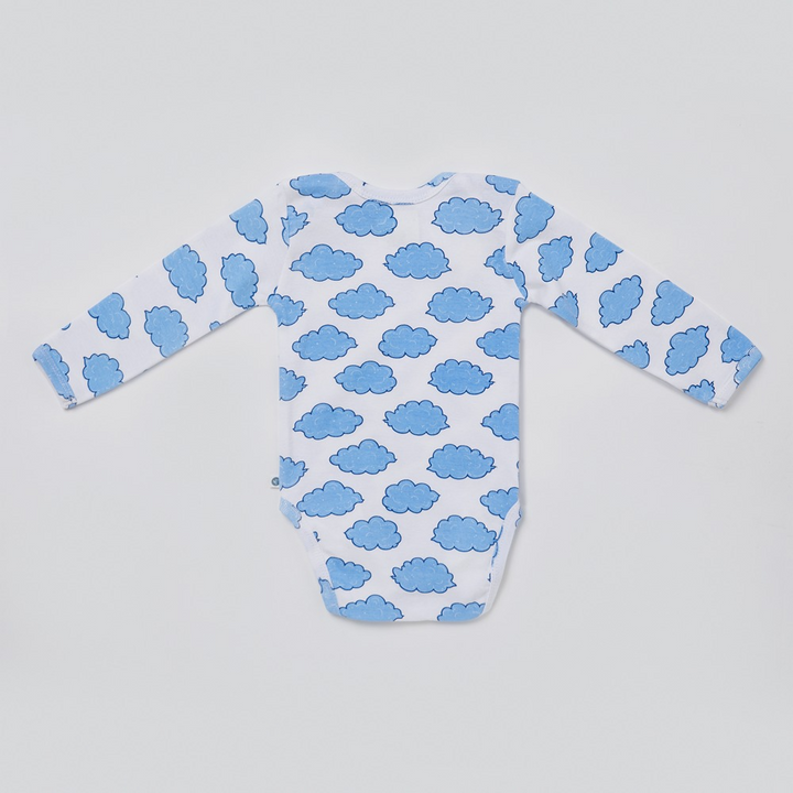 Cotton Bug Full Sleeves Romper - Set of 3 - Cloud