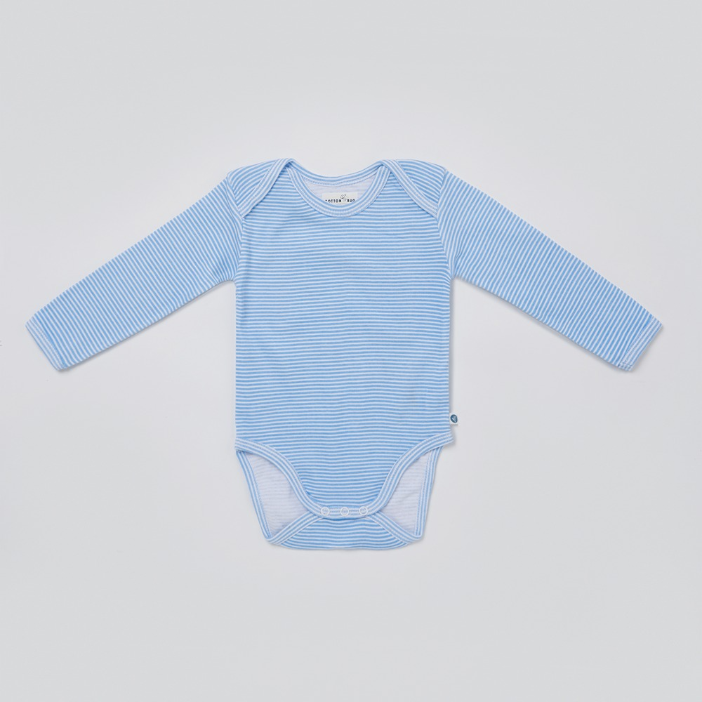 Cotton Bug Full Sleeves Romper - Set of 3 - Cloud