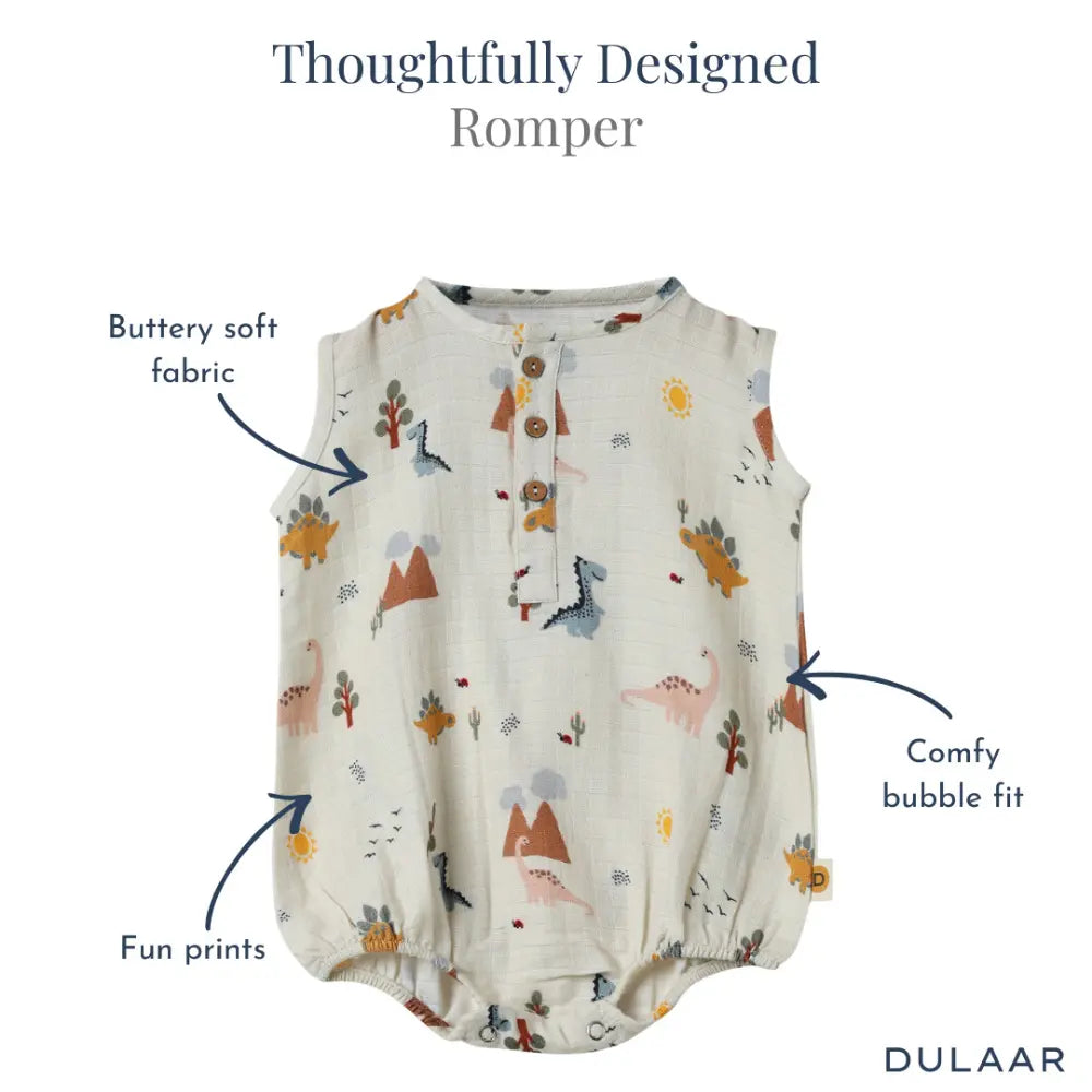 Dulaar Organic Muslin Essentials (Set of 2) - A Day with Dinos