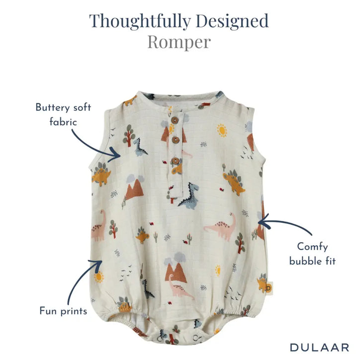 Dulaar Organic Muslin Essentials (Set of 2) - A Day with Dinos