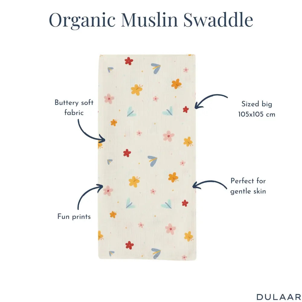 Dulaar Organic Muslin Essentials (Set of 2) - A World in Bloom