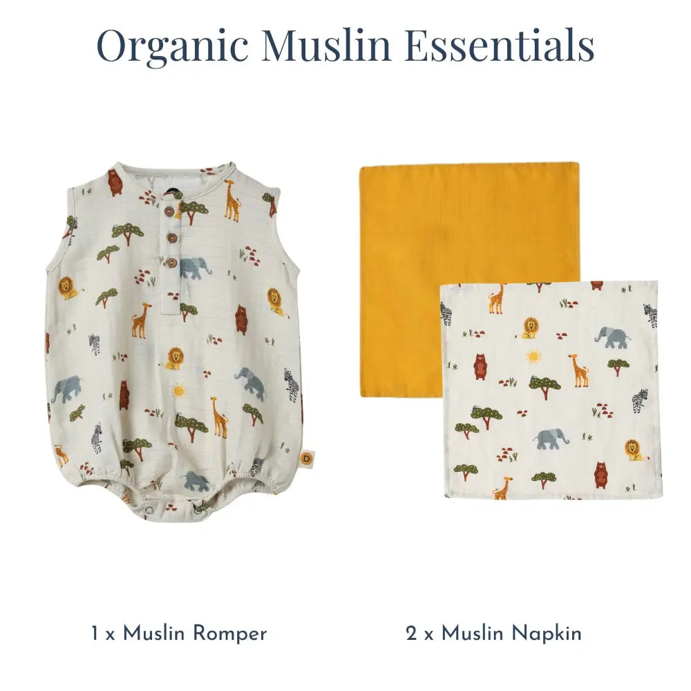 Dulaar Organic Muslin Essentials (Set of 3) - Squad Goals
