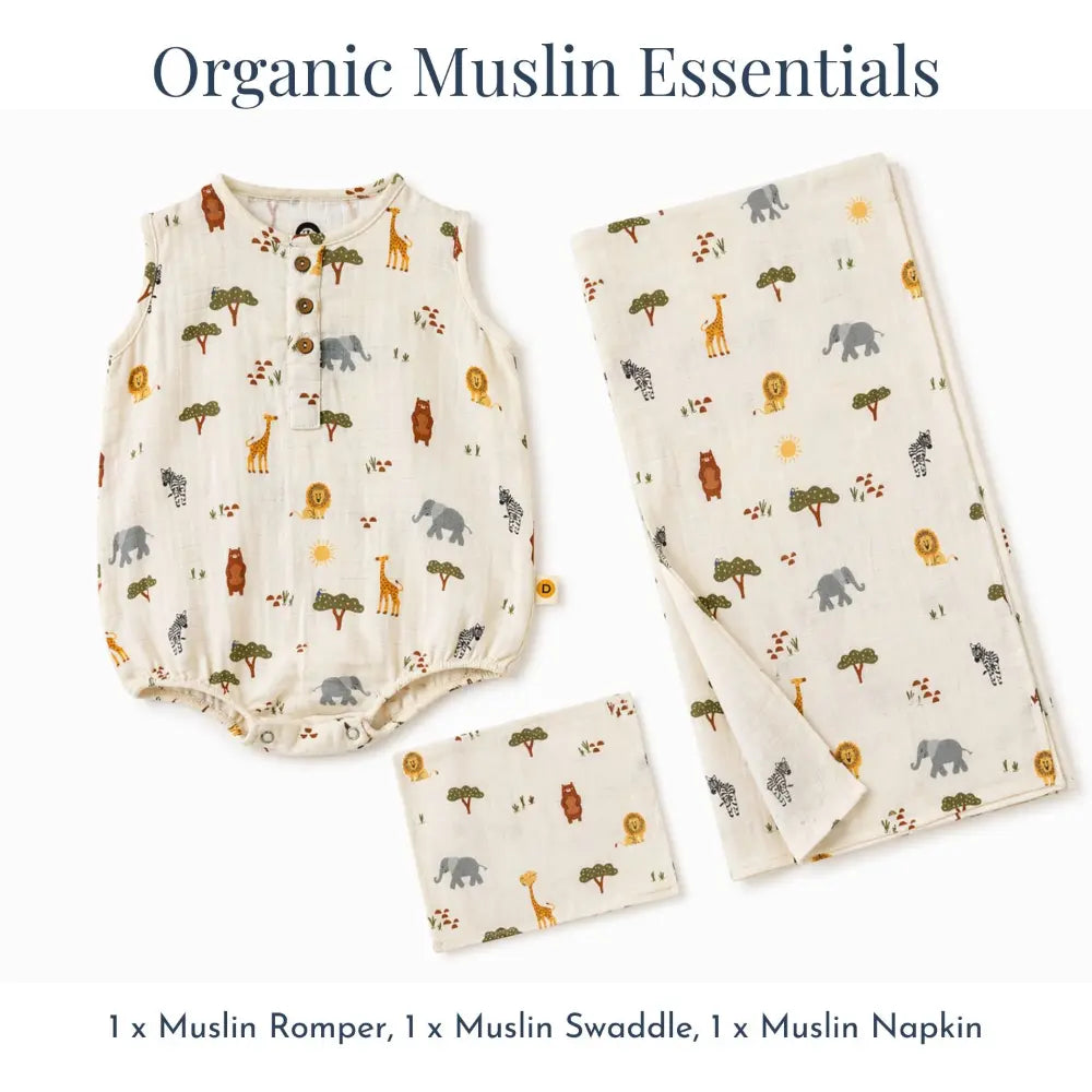Dulaar Organic Muslin Essentials Set - Squad Goals