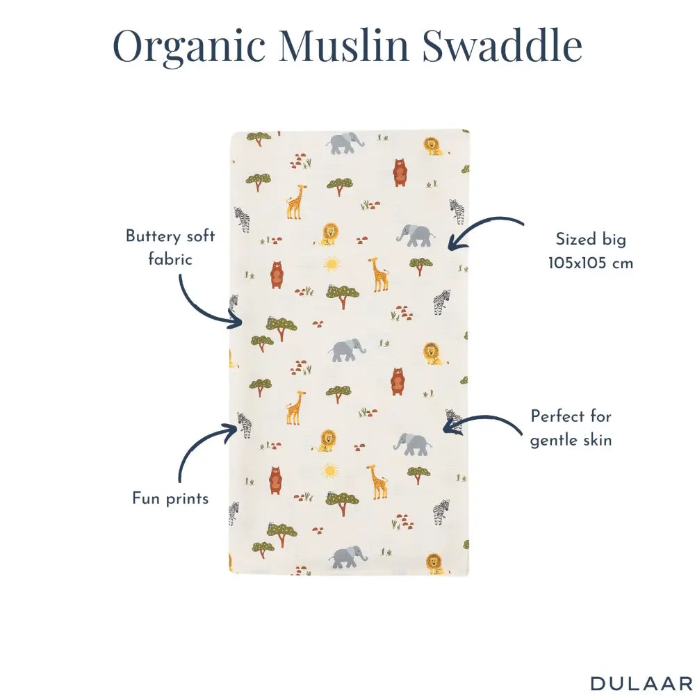 Dulaar Organic Muslin Essentials Set - Squad Goals