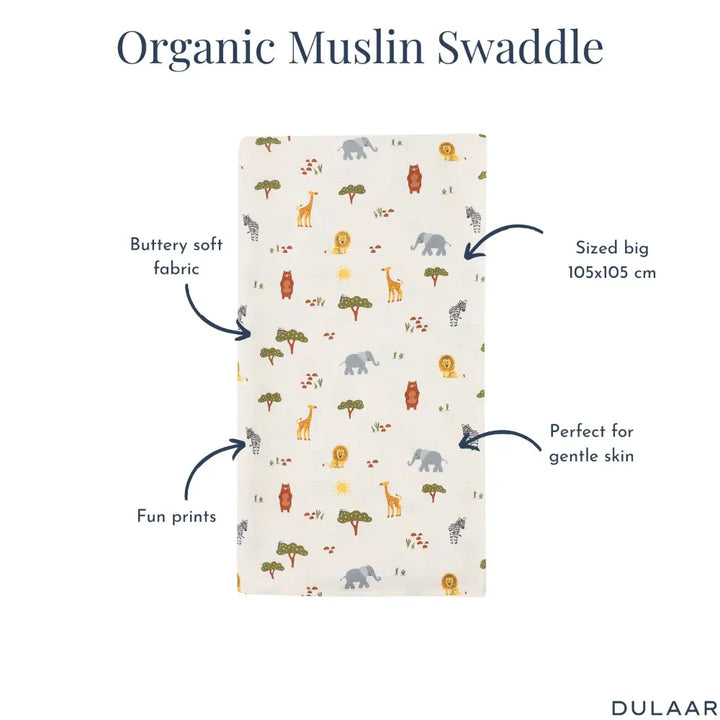 Dulaar Organic Muslin Essentials Set - Squad Goals