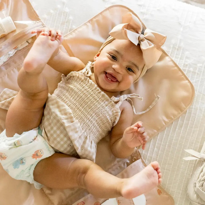 Tiny Twinkle Portable Diaper Changing Pad - Boho Rainbow