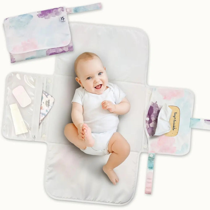 Tiny Twinkle Portable Diaper Changing Pad - Cotton Candy
