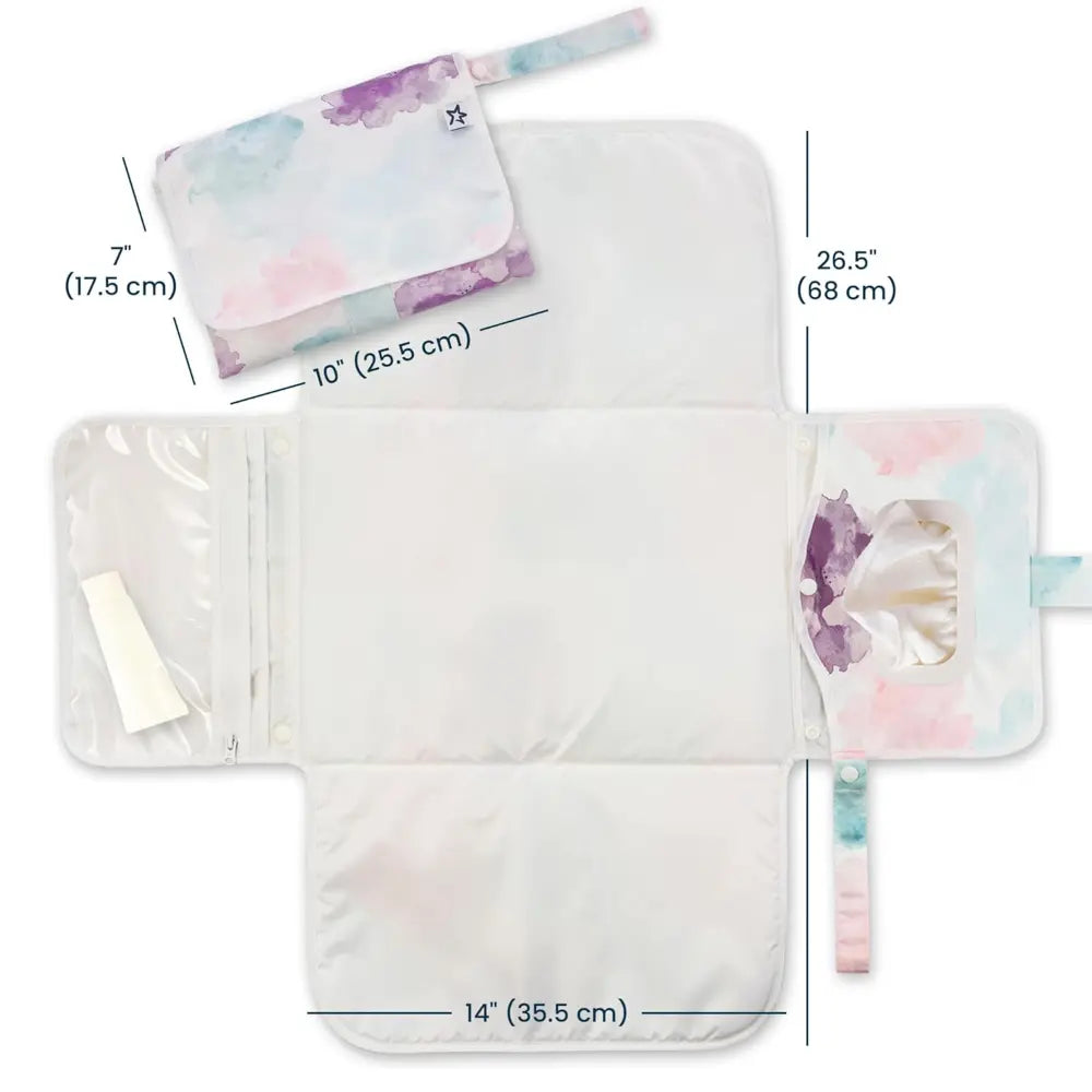 Tiny Twinkle Portable Diaper Changing Pad - Cotton Candy
