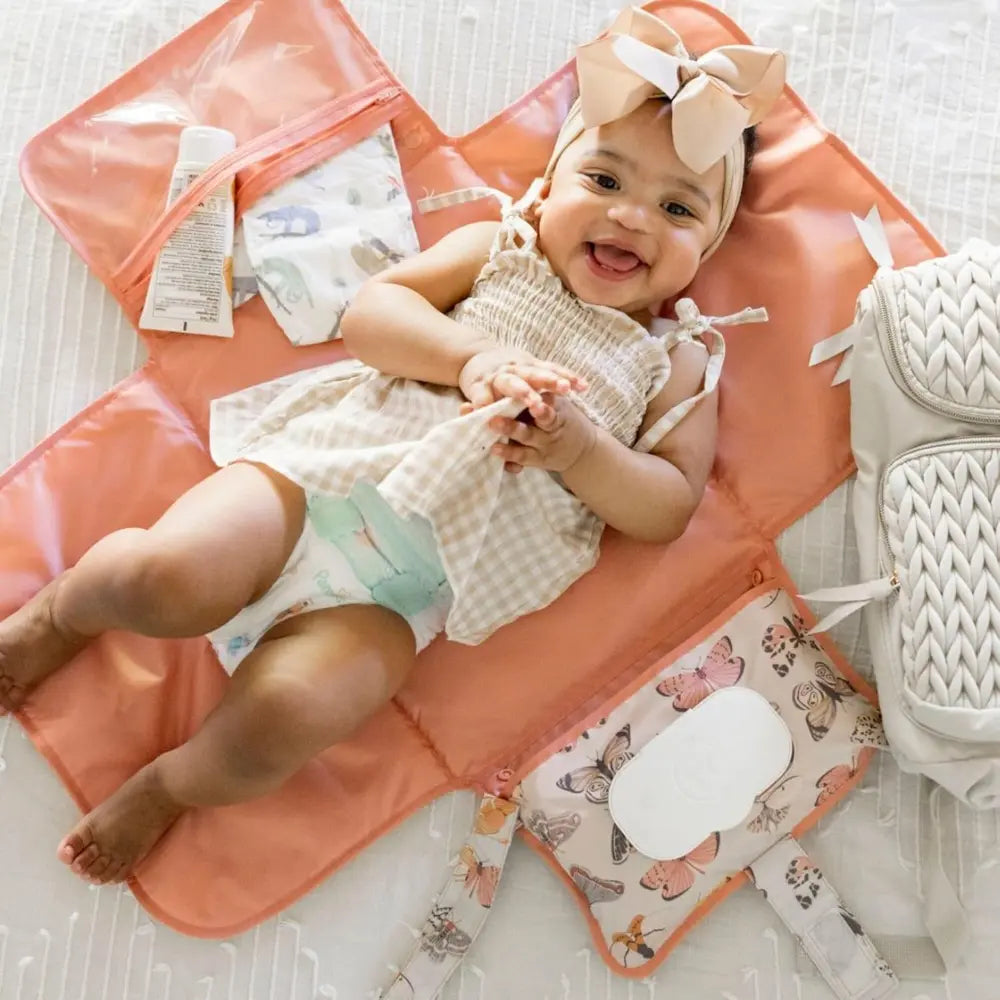 Tiny Twinkle Portable Diaper Changing Pad - Flutter