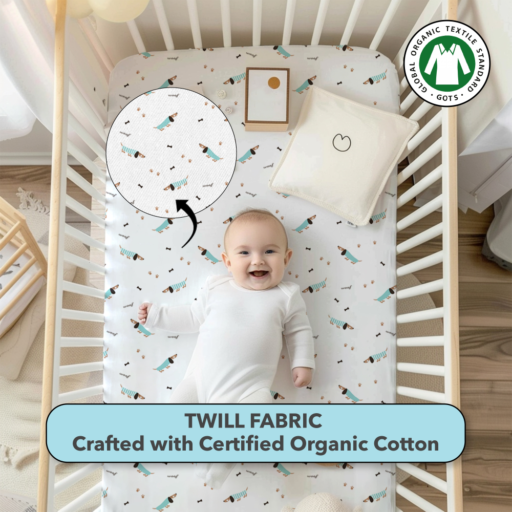 The White Cradle Organic Cotton Fitted Cot Sheet