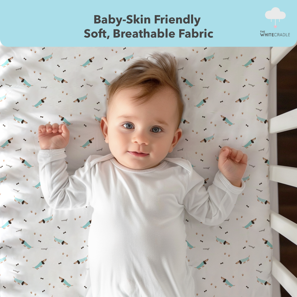 The White Cradle Organic Cotton Fitted Cot Sheet