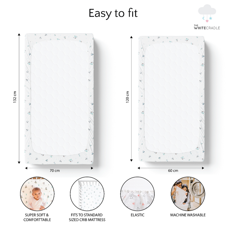 The White Cradle Organic Cotton Fitted Cot Sheet