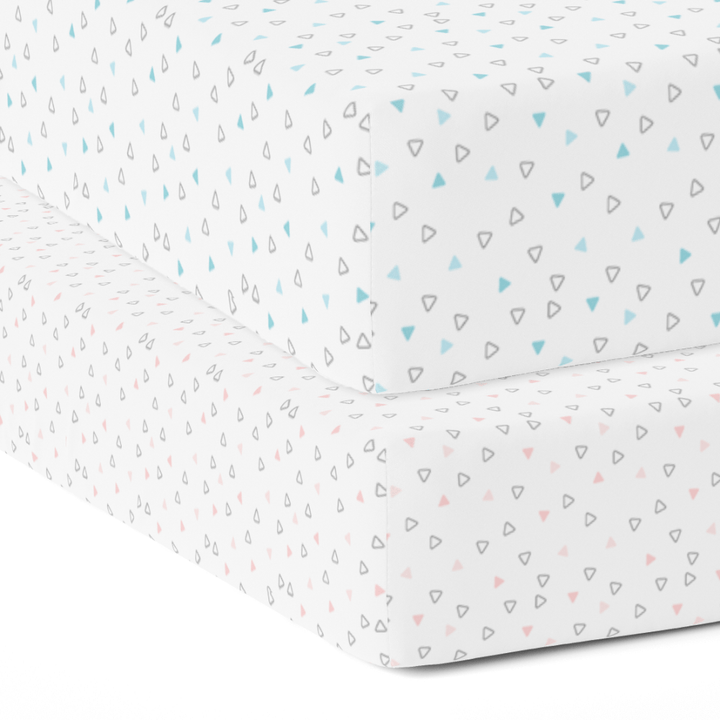 The White Cradle Cotton Crib Fitted Sheets (Pack of 2)