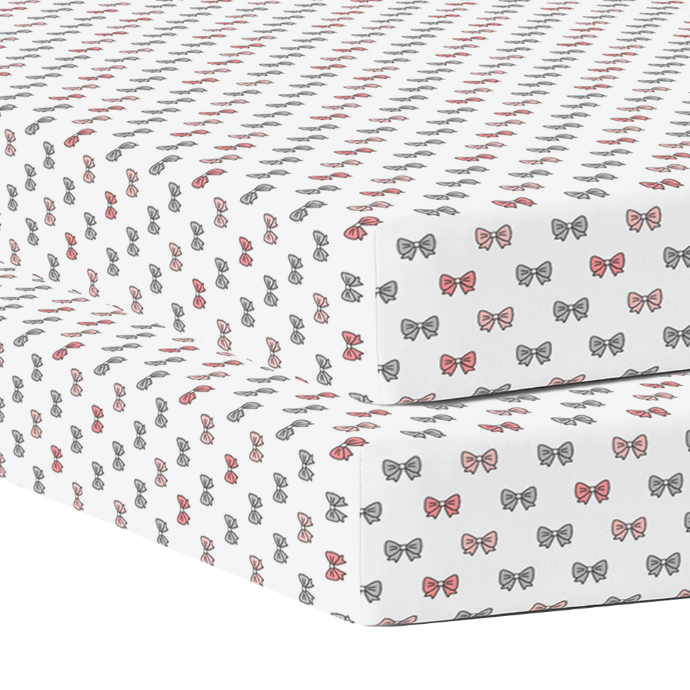 The White Cradle Cotton Crib Fitted Sheets (Pack of 2)