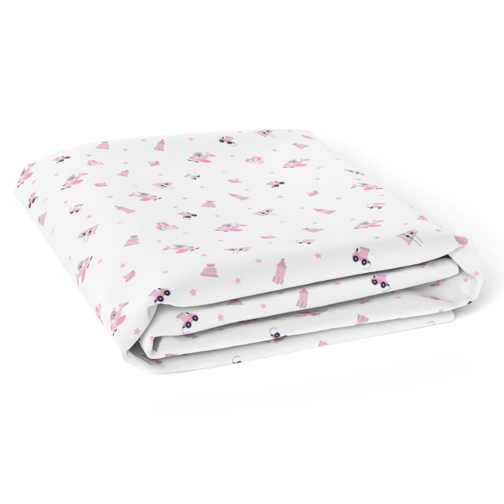 The White Cradle Cotton Crib Fitted Sheets (Pack of 2)