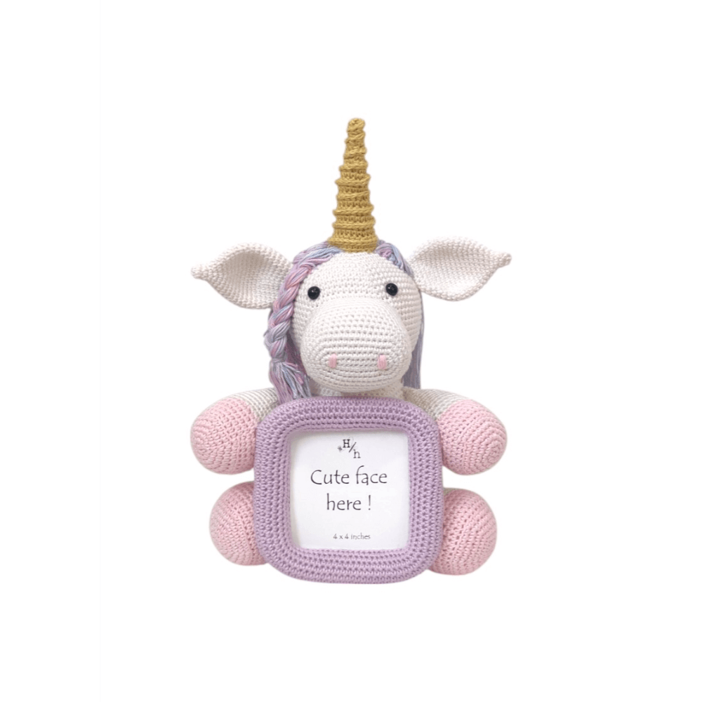Haute by Hand Unicorn Frame - White &amp; Pink