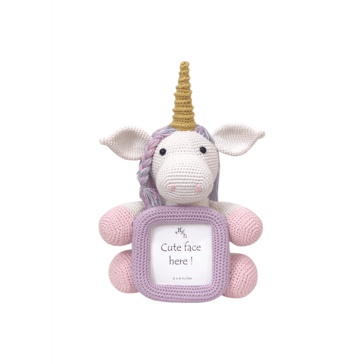 Haute by Hand Unicorn Frame - White &amp; Pink